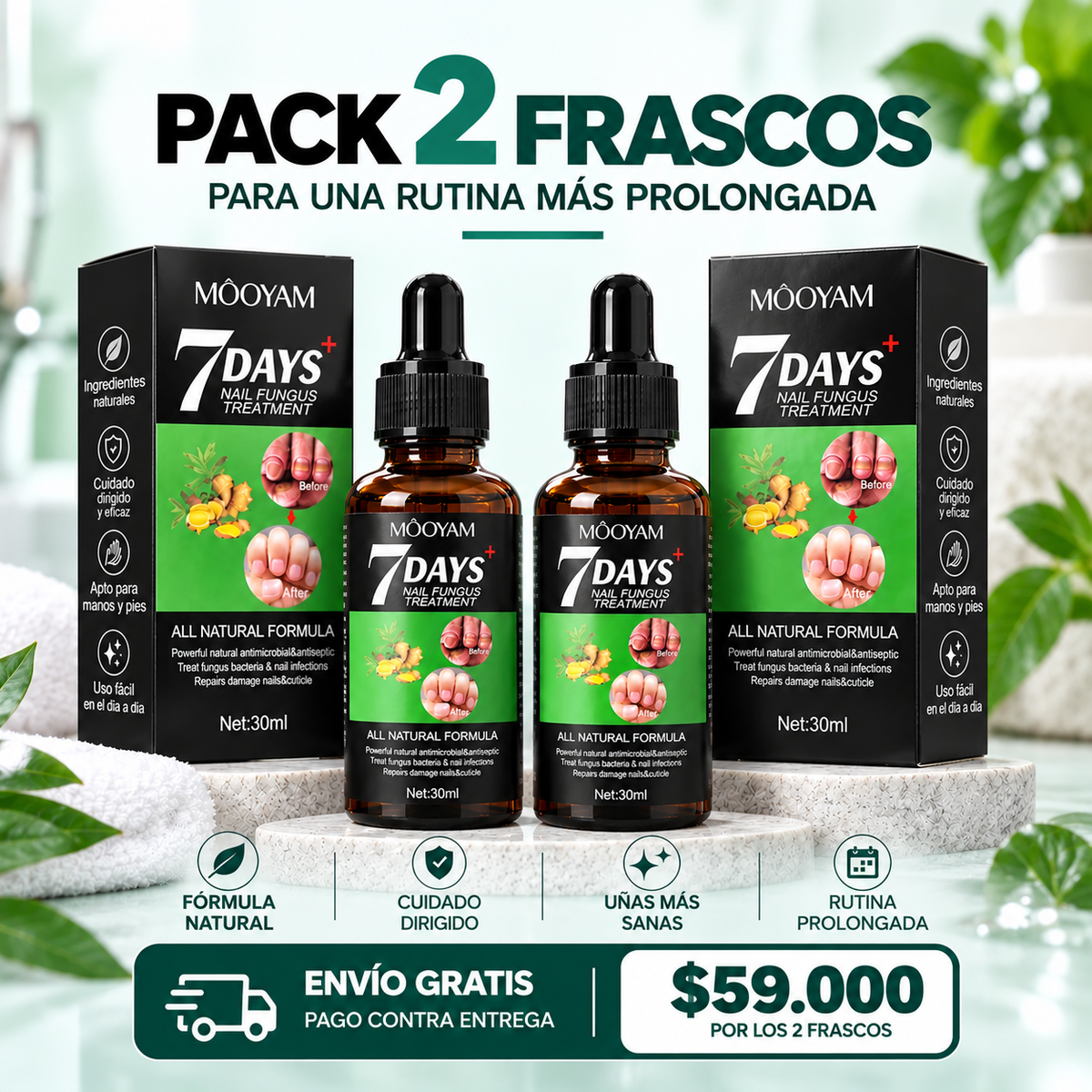 7 DAYS · Sérum reparador para uñas dañadas y amarillentas