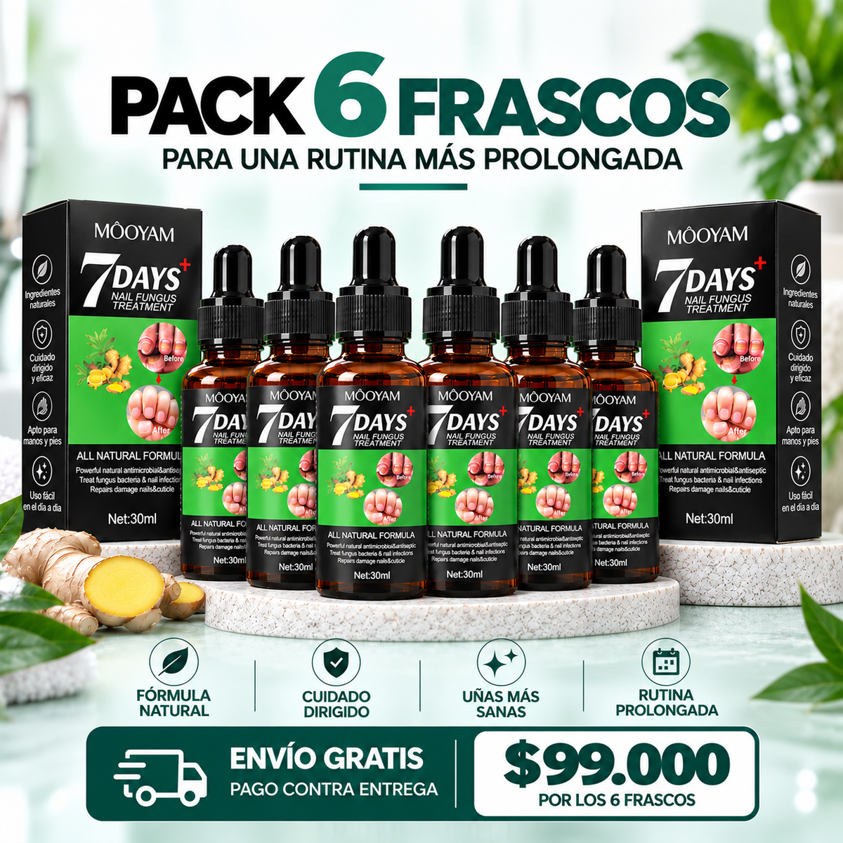 7 DAYS · Sérum reparador para uñas dañadas y amarillentas