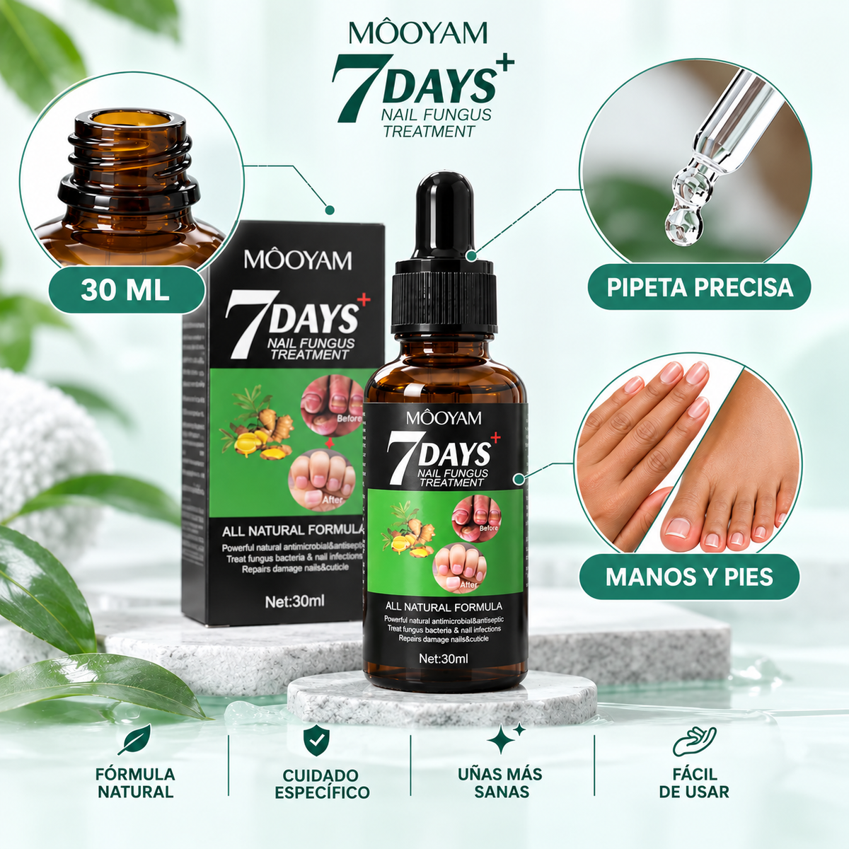 7 DAYS · Sérum reparador para uñas dañadas y amarillentas
