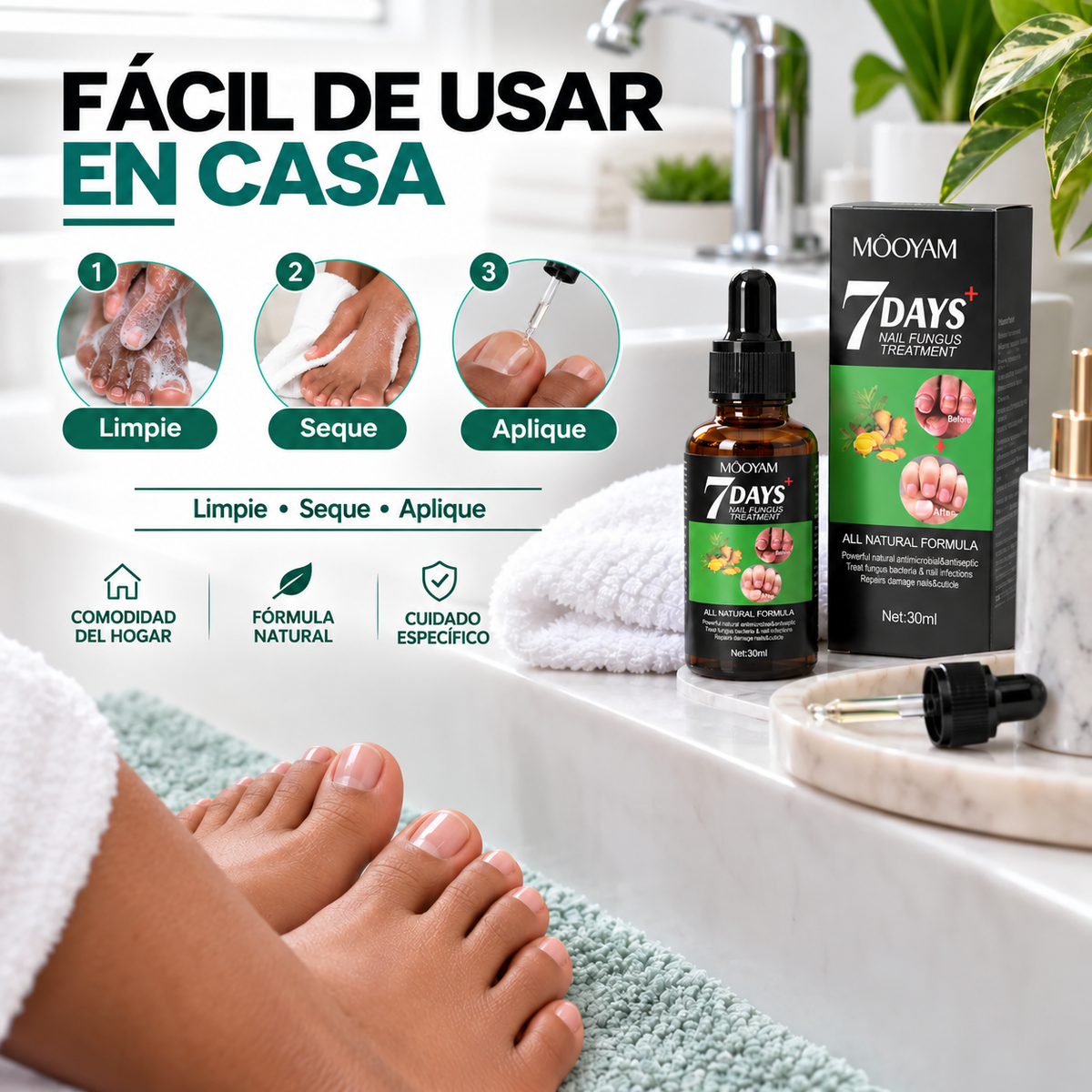 7 DAYS · Sérum reparador para uñas dañadas y amarillentas
