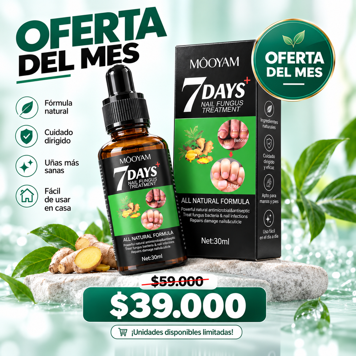 7 DAYS · Sérum reparador para uñas dañadas y amarillentas