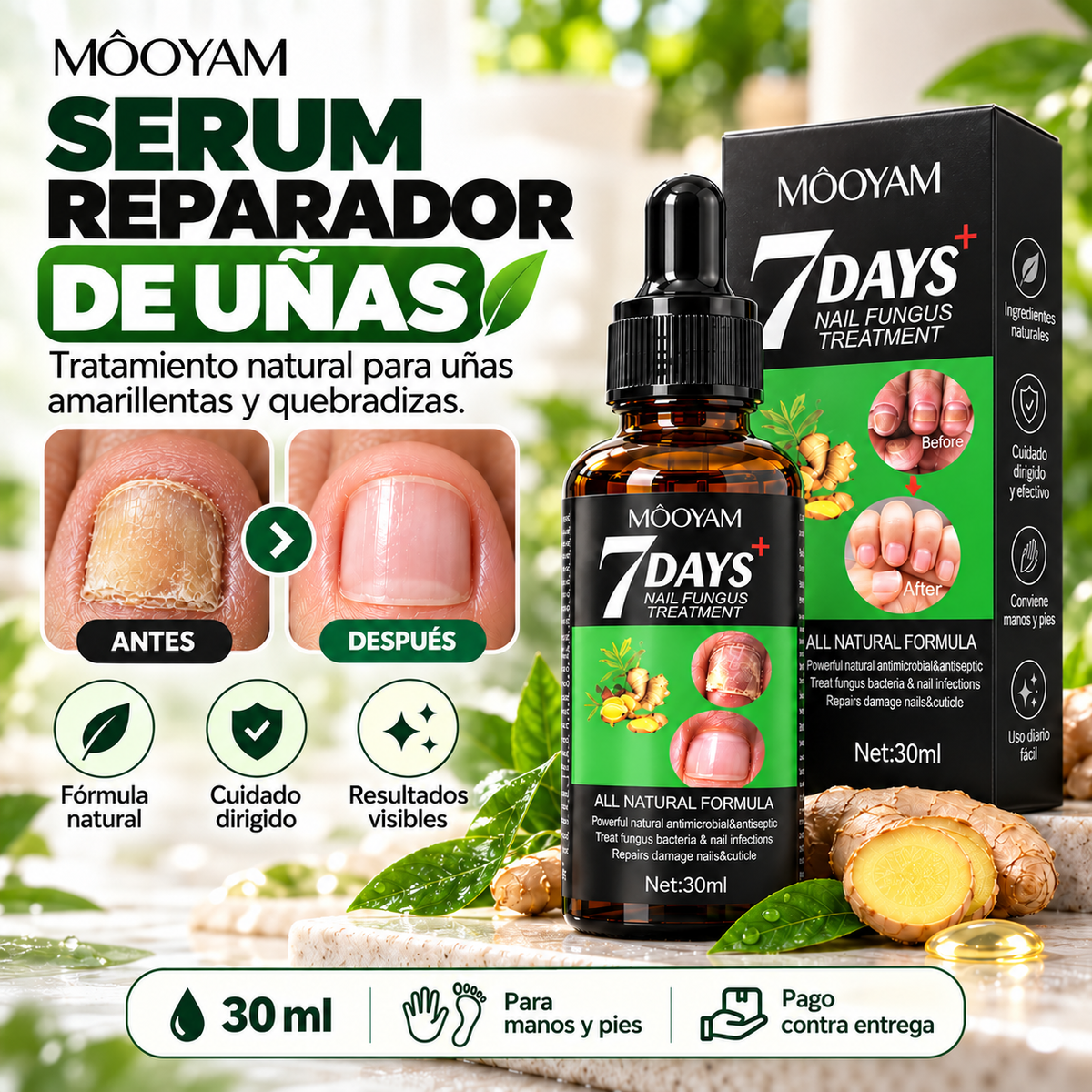 7 DAYS · Sérum reparador para uñas dañadas y amarillentas